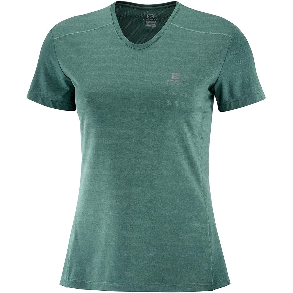 Salomon Israel XA W - Womens T shirts - Green (HJKW-29645)